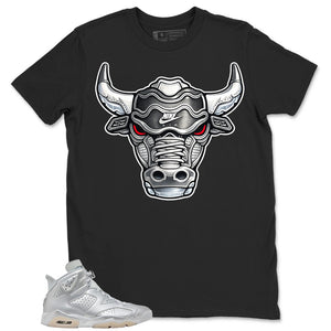 Bull Head Shirt - Match Air Jordan 6 x Paris Saint-Germain Metallic Silver