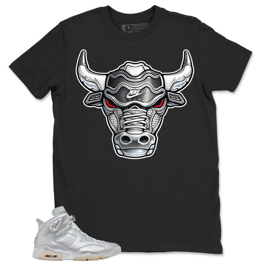 Bull Head Shirt - Match Air Jordan 6 x Paris Saint-Germain Metallic Silver
