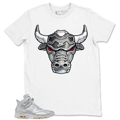 Bull Head Shirt - Match Air Jordan 6 x Paris Saint-Germain Metallic Silver
