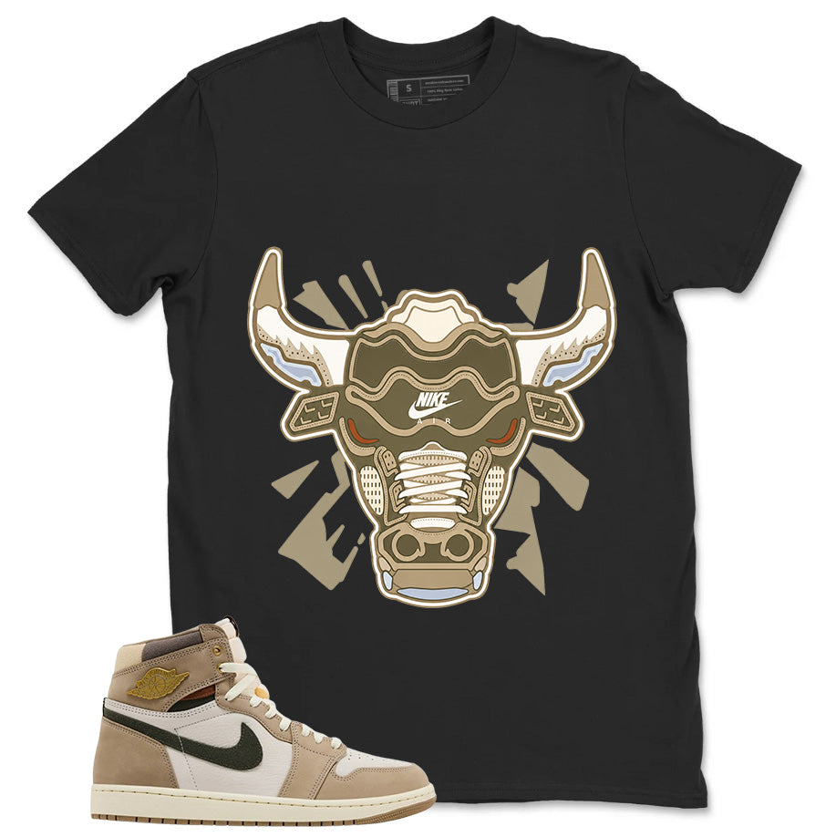 Bull Head Shirt - Match Cream Wmns Air Jordan 1 Khaki