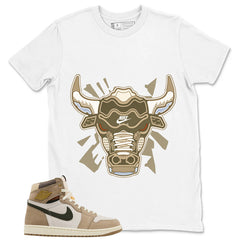 Bull Head Shirt - Match Cream Wmns Air Jordan 1 Khaki