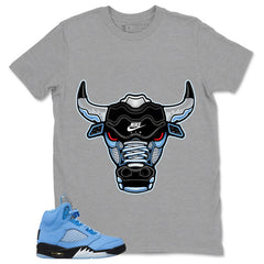 Graphic Tee Bull Head Shirt - Matching Air Jordan 5 Retro SE UNC