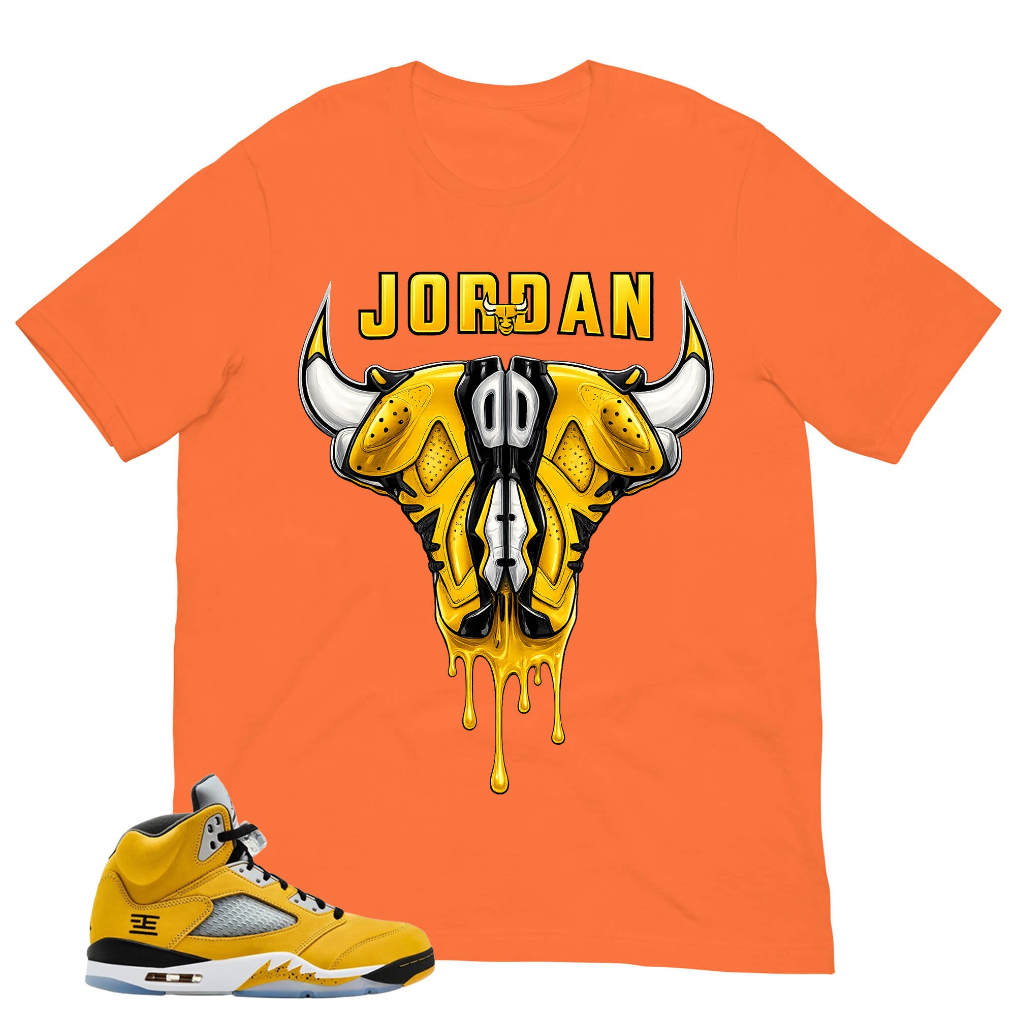 Graphic Tee to Matching T23 Tokyo 5s Bull Head Shirt