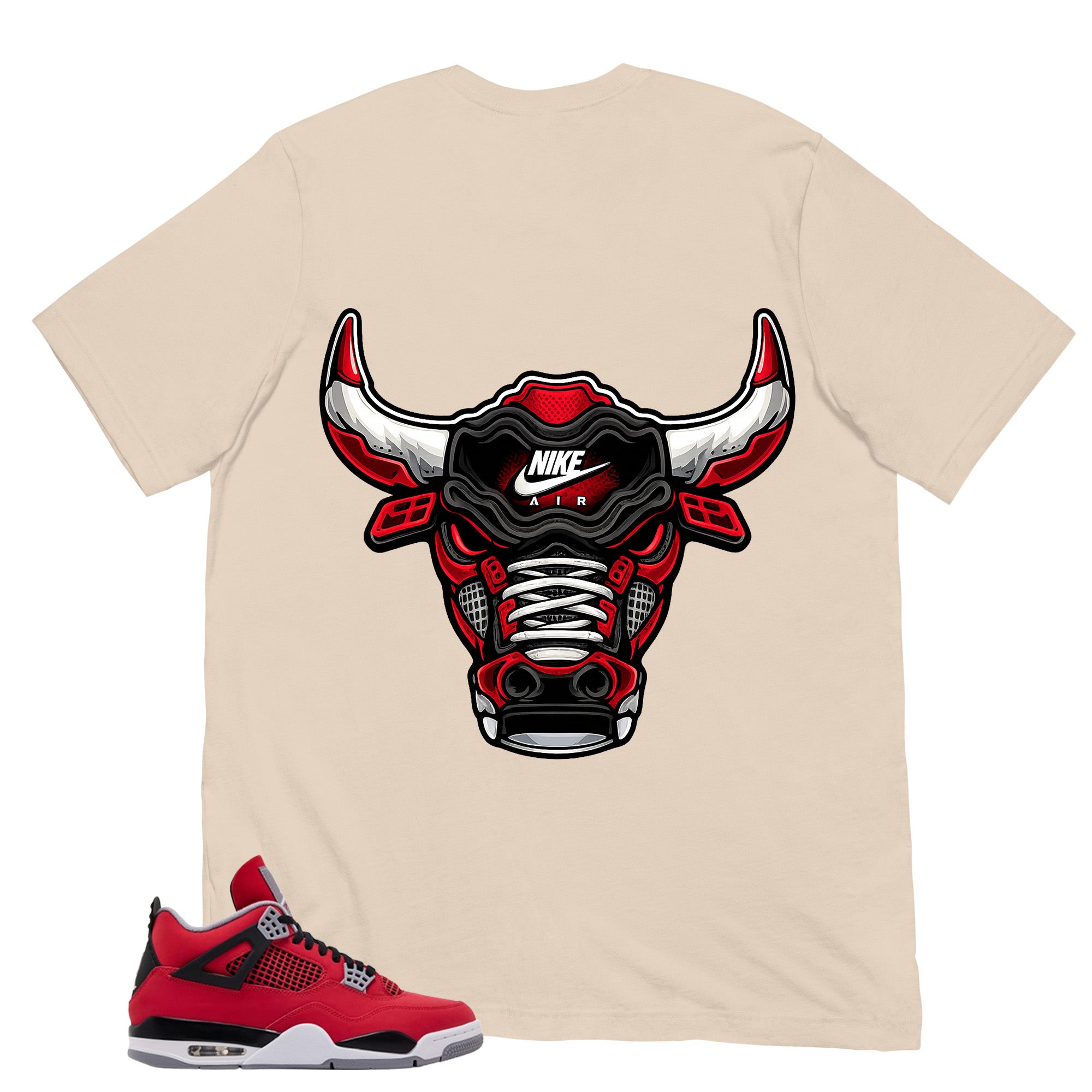 Bull Head Sneaker Shirt - Match Air Jordan 4 Toro Bravo