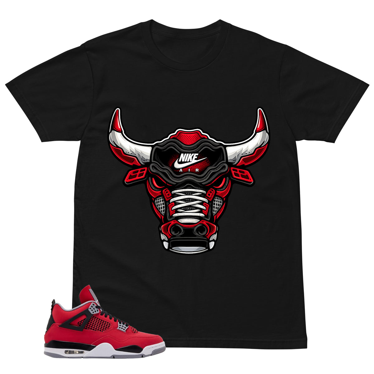 Bull Head Sneaker Shirt - Match Air Jordan 4 Toro Bravo