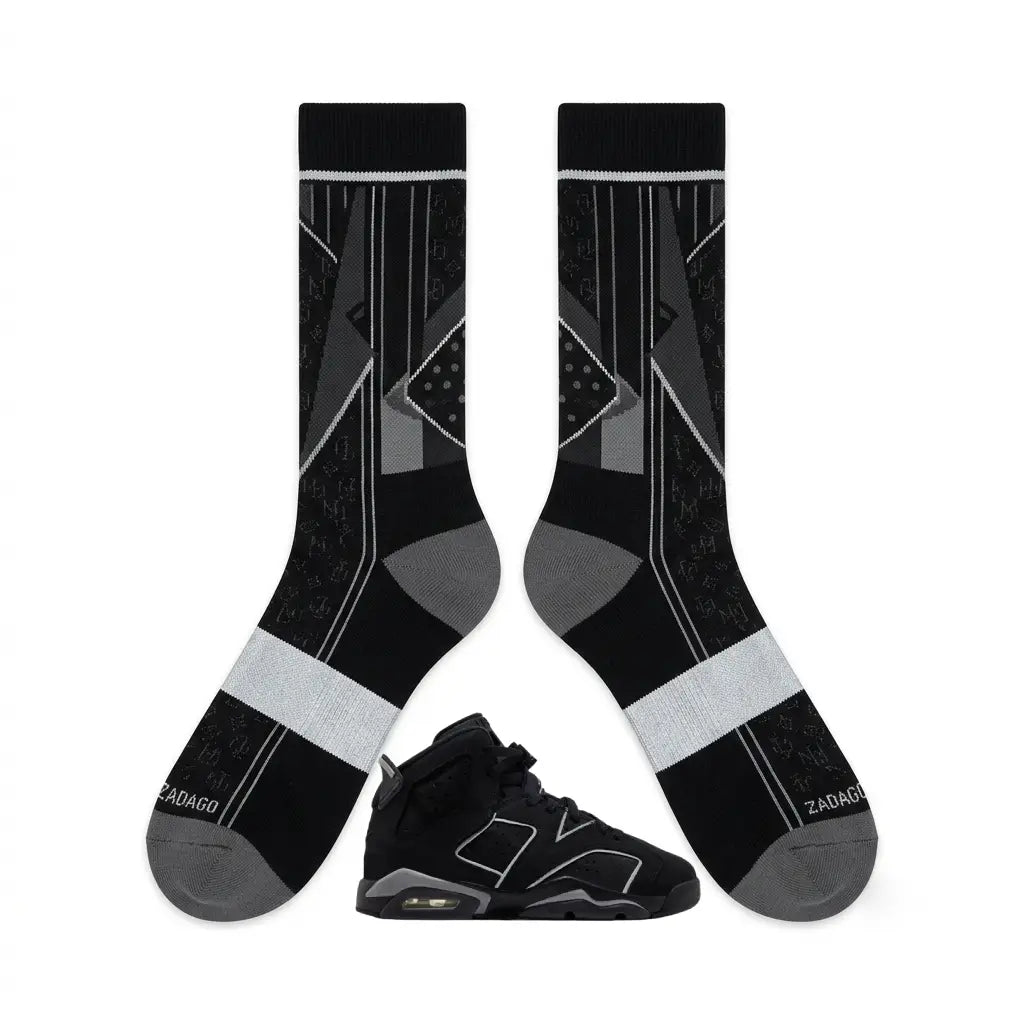 Cap and Gown Socks – Air Jordan 6 GS Inspired Mid-Calf Unisex Crew Socks