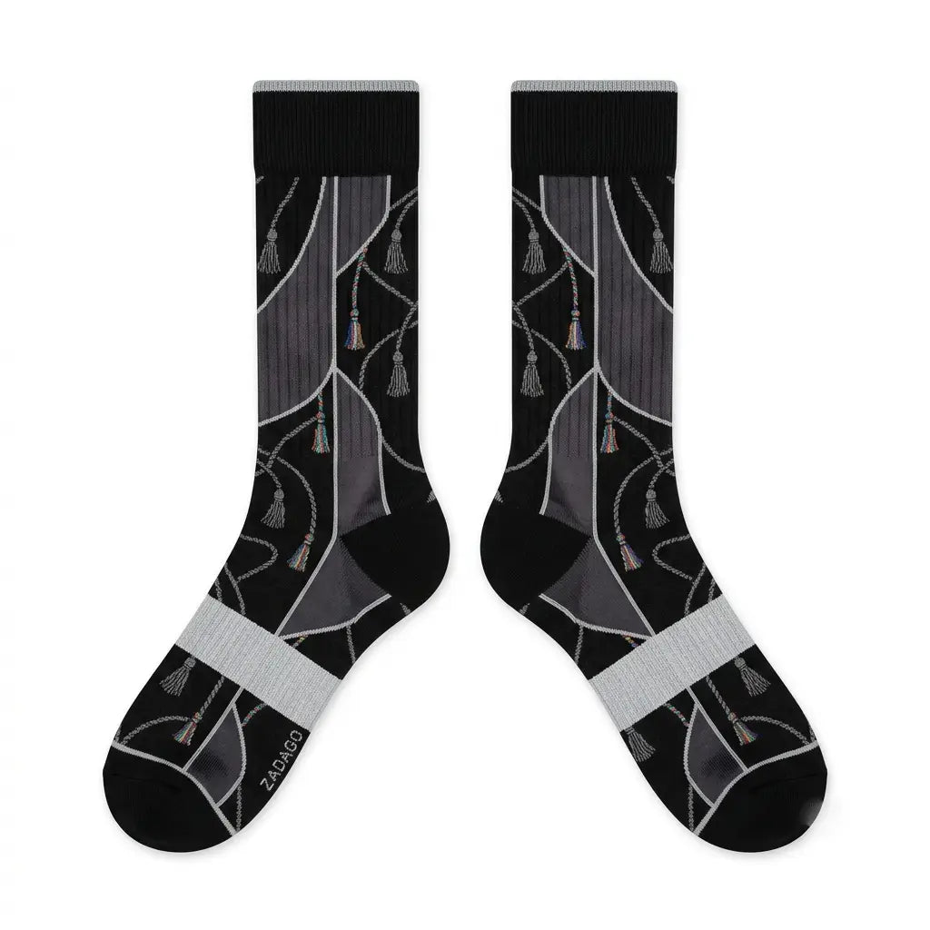 Cap and Gown Socks – Air Jordan 6 Retro Inspired Mid-Calf Unisex Crew Socks