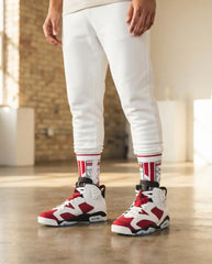 Carmine Socks – Air Jordan 6 Retro Inspired Mid-Calf Unisex Crew Socks