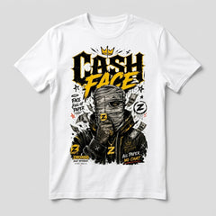 Cash Face White Graphic T-shirt