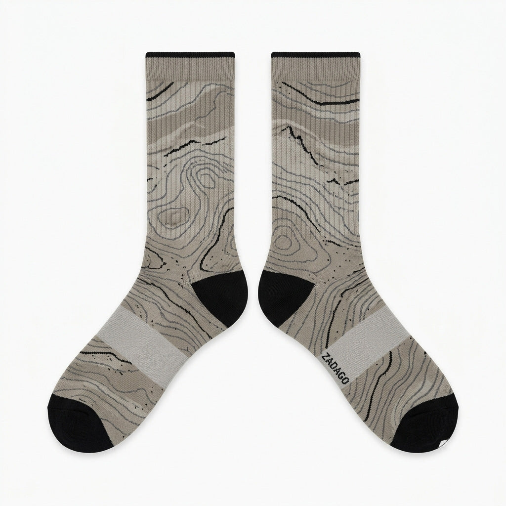 Cave Stone Socks – Air Jordan 4 Inspired Mid-Calf Unisex Crew Socks