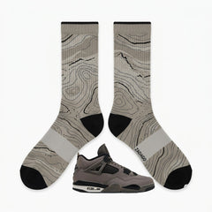 Cave Stone Socks – Air Jordan 4 Inspired Mid-Calf Unisex Crew Socks
