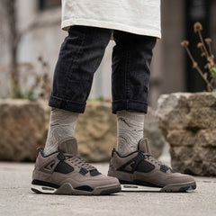 Cave Stone Socks – Air Jordan 4 Inspired Mid-Calf Unisex Crew Socks