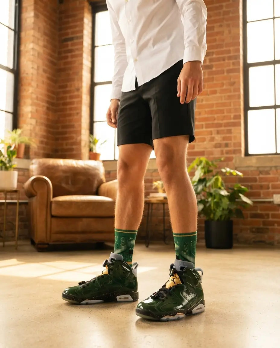 Champagne Bottle Socks – Air Jordan 6 Retro Inspired Mid-Calf Unisex Crew Socks