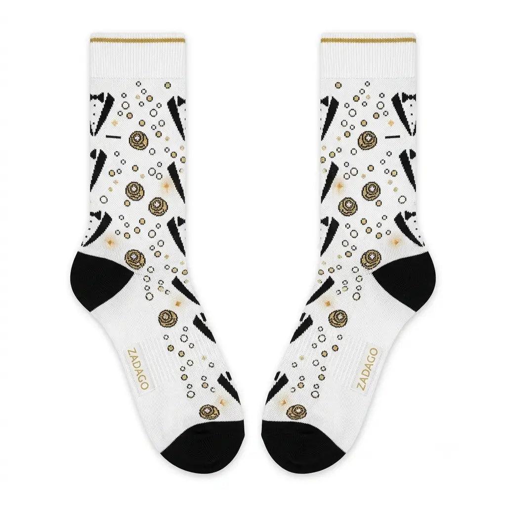 Champagne Sneaker Match Socks – Air Jordan 7 Retro Champagne Inspired Mid-Calf Crew Socks