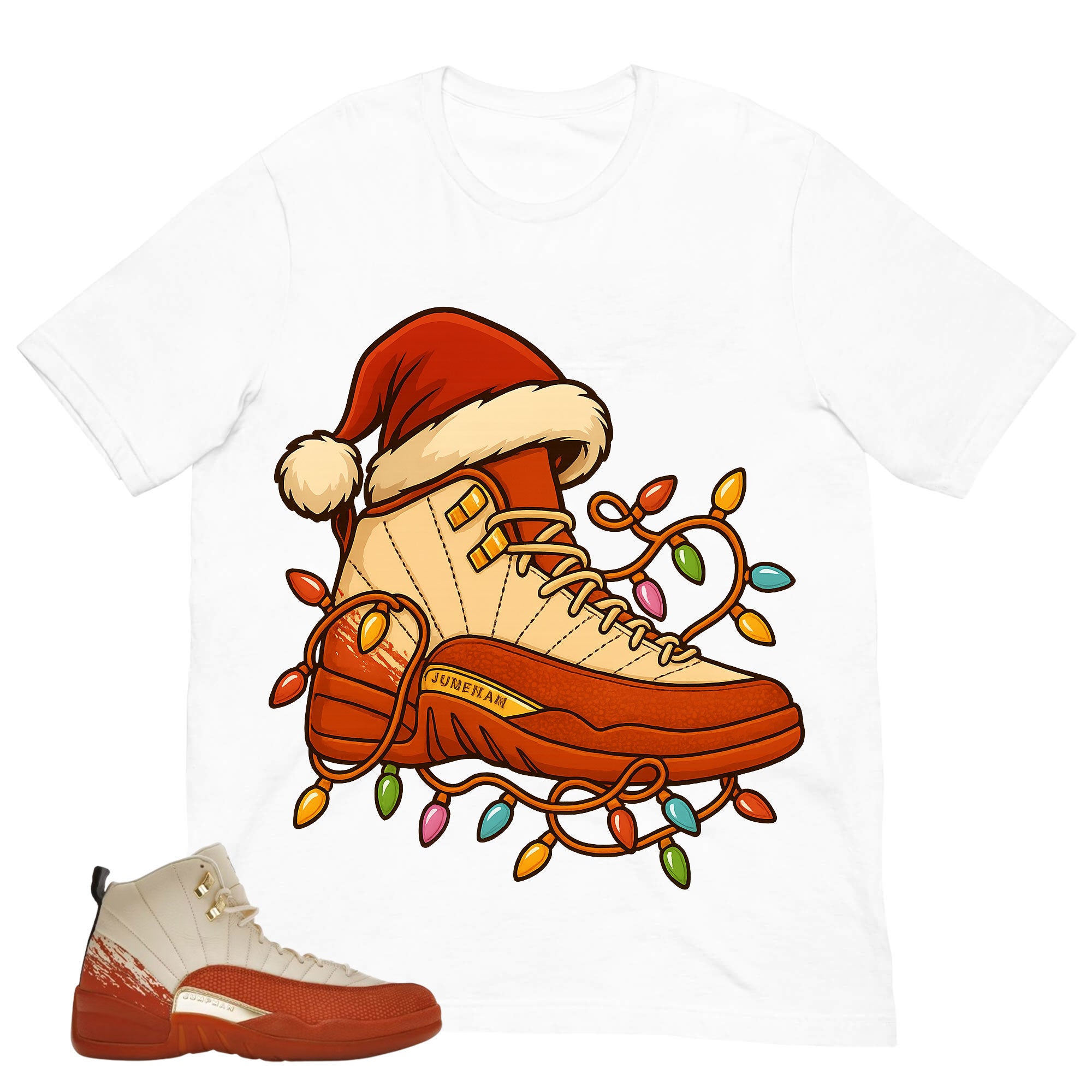 Christmas Light Sneaker Shirt - Match Eastside Golf x Air Jordan 12 'Out the Mud'