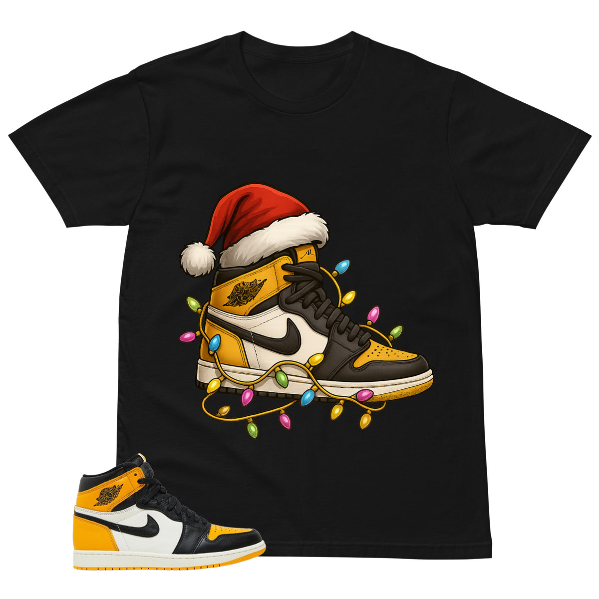 Christmas Light Sneaker Shirt - Match Air Jordan 1 Yellow Toe
