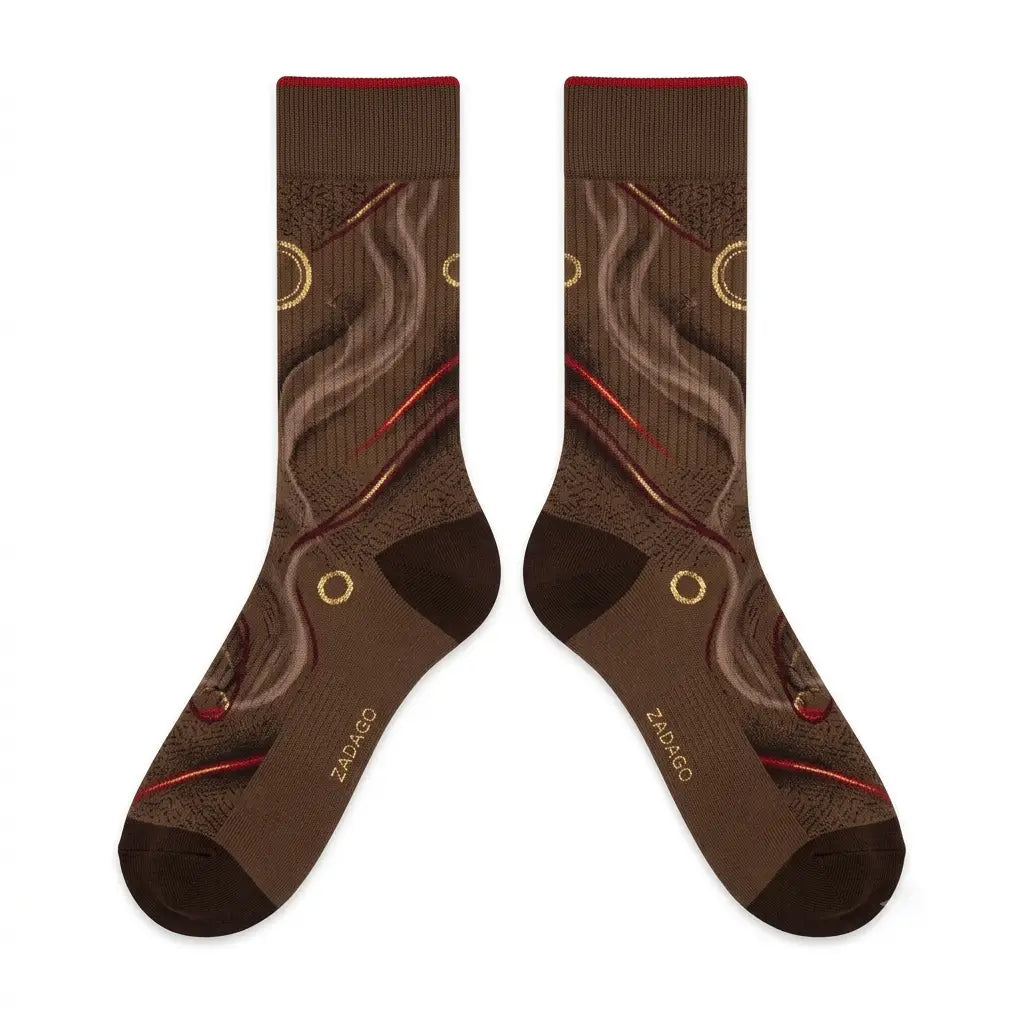Cigar Sneaker Match Socks – Air Jordan 6 Retro Cigar Inspired Mid-Calf Unisex Crew Socks