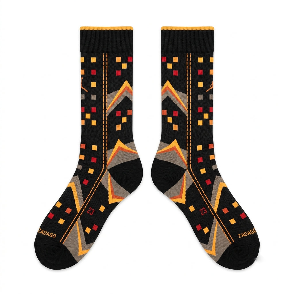 Citrus 2022 Sneaker Match Socks – Air Jordan 7 Retro Citrus Inspired Mid-Calf Crew Socks Unisex