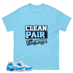Clean Pair Everyday Graphic Tee, Shirt to Match Air Foamposite Pro University Blue, Air Foamposite Unisex Blue Shirt