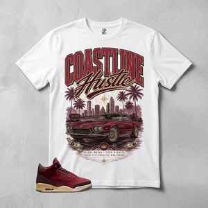 Coastline Hustle Graphic Tee - Shirt To Match Air Jordan 3 Bin23