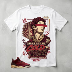 Cold Profit Graphic Tee - Shirt To Match Air Jordan 3 Bin23