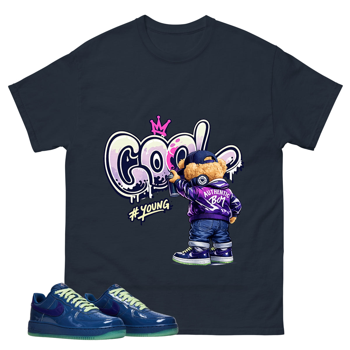 Cool Boy Graphic Tee, Shirt to Match Air Force 1 Mystic Navy, Air Force 1 Unisex Shirt