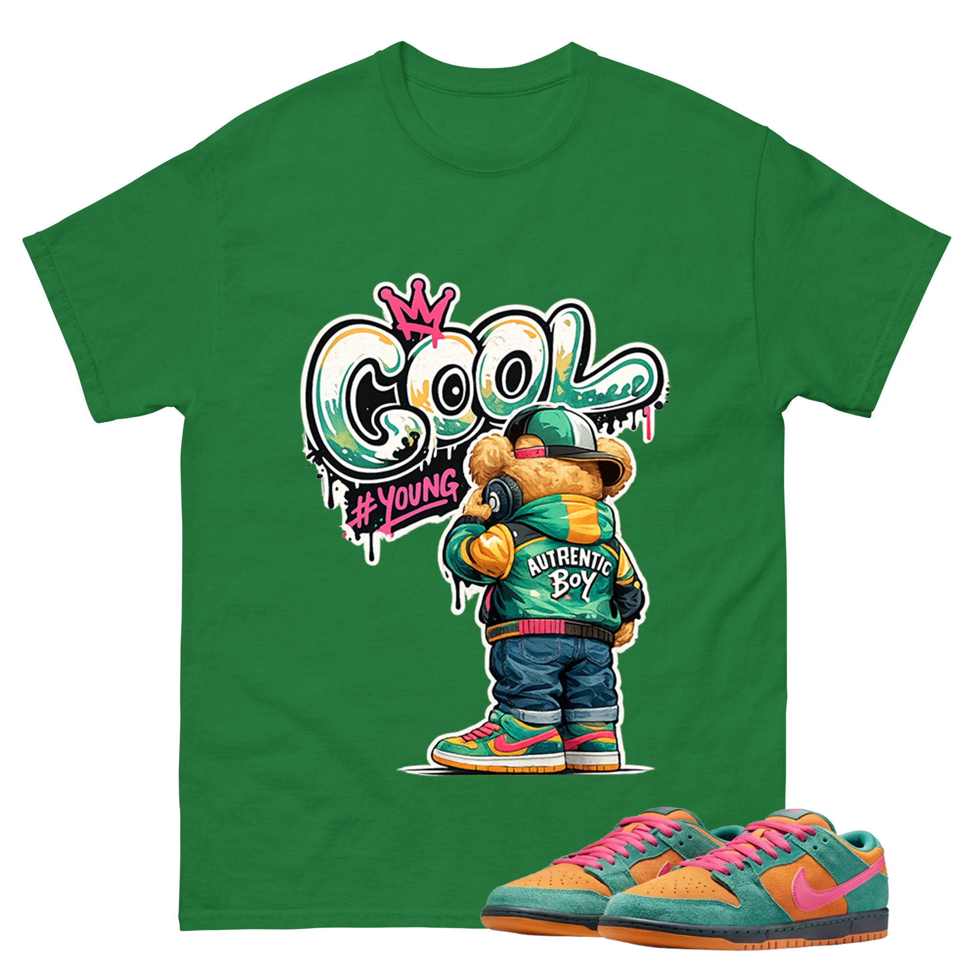 Cool Boy Graphic Tee, Shirt to Match SB Dunk Green Noise, SB Dunk Green Noise Watermelon Unisex Shirt