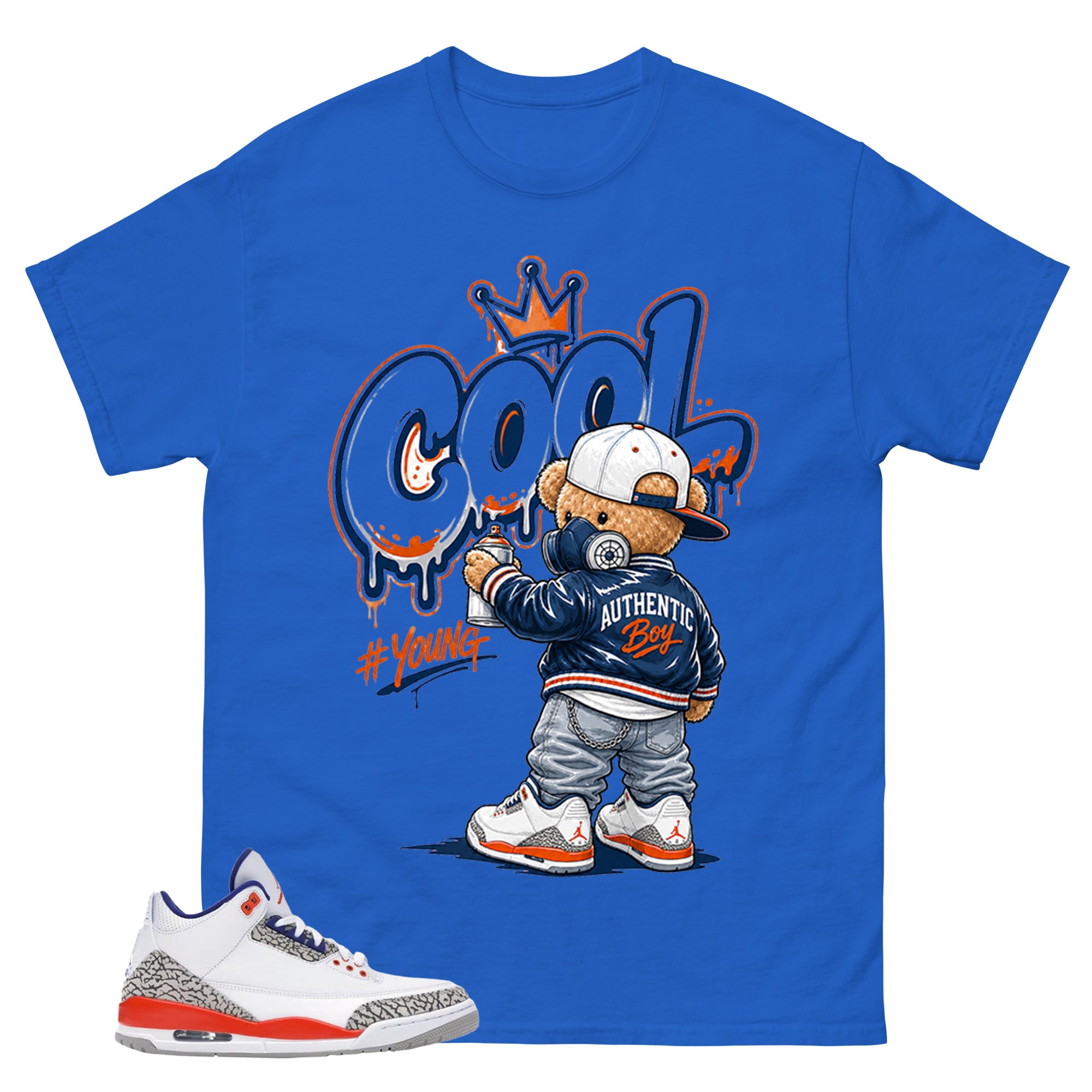 Cool Boy Shirt - Match Blue Air Jordan 3 Knicks
