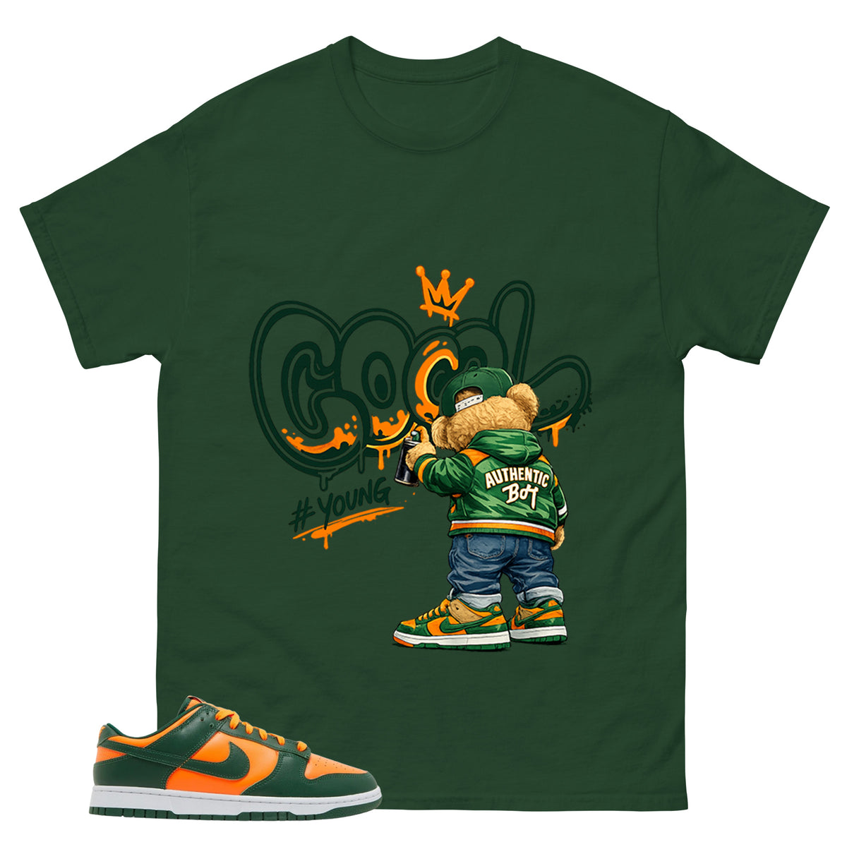 Cool Boy Shirt - Match Green Dunk Low Miami Hurricanes