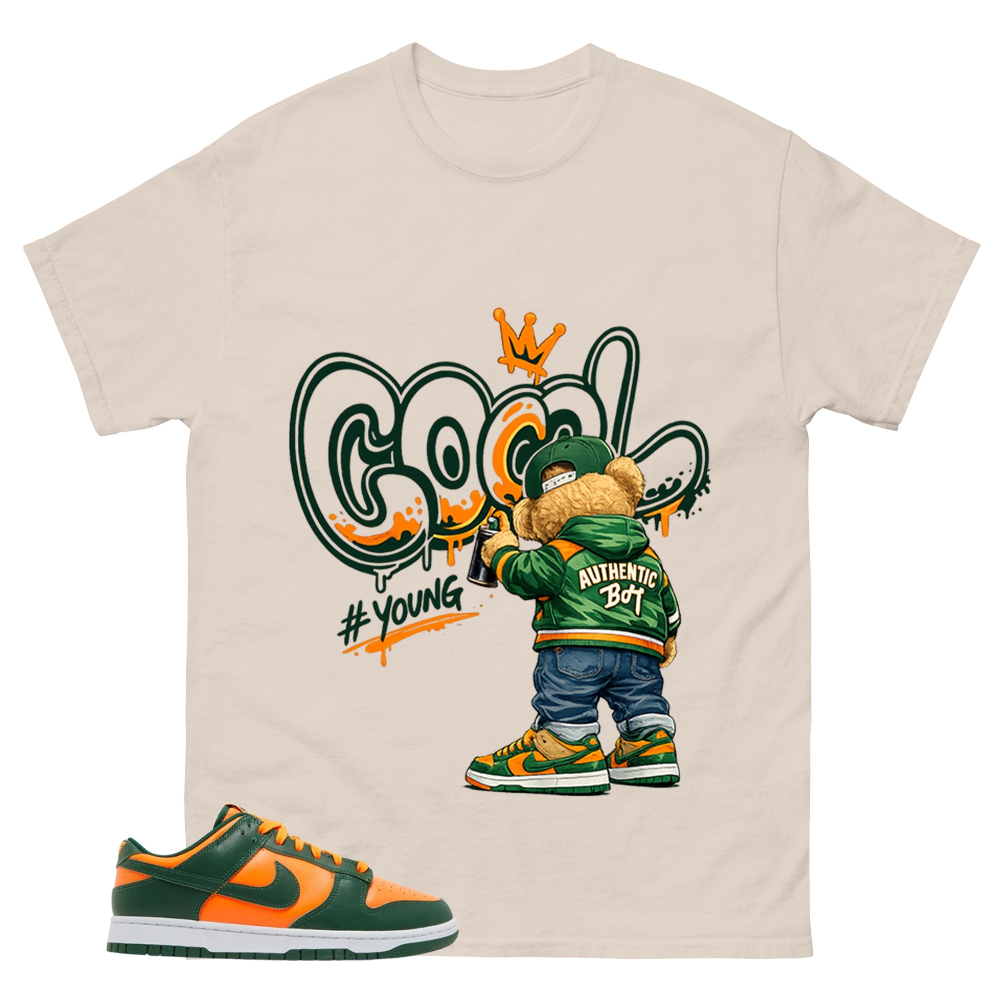 Cool Boy Shirt - Match Green Dunk Low Miami Hurricanes
