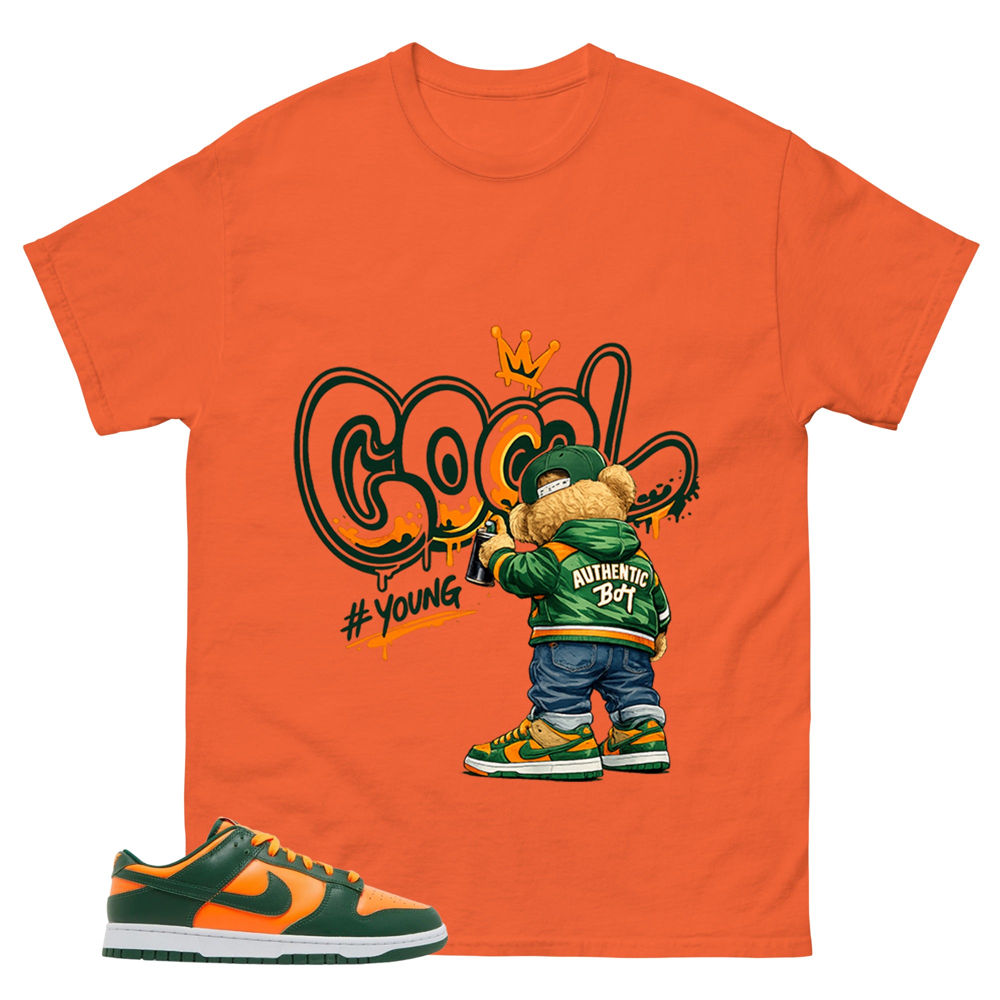 Cool Boy Shirt - Match Green Dunk Low Miami Hurricanes