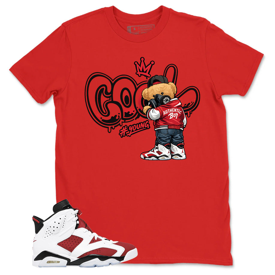 Cool Boy Shirt - Match White Air Jordan 6 Carmine