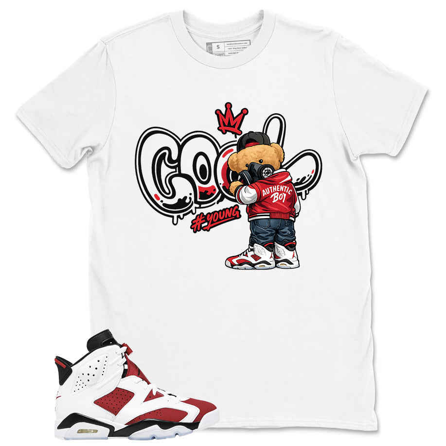 Cool Boy Shirt - Match White Air Jordan 6 Carmine
