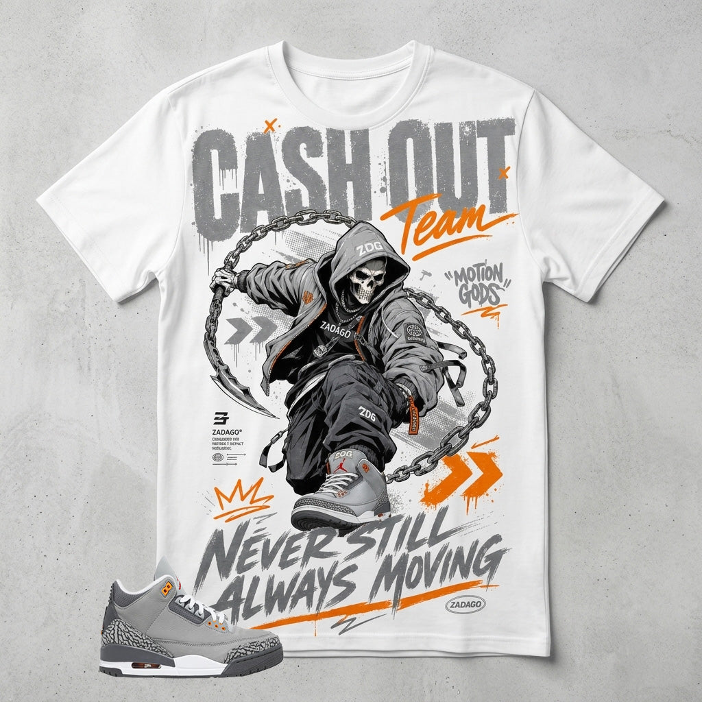 Cool Grey 3s Zadago Shirt Cash Out Team Graphic