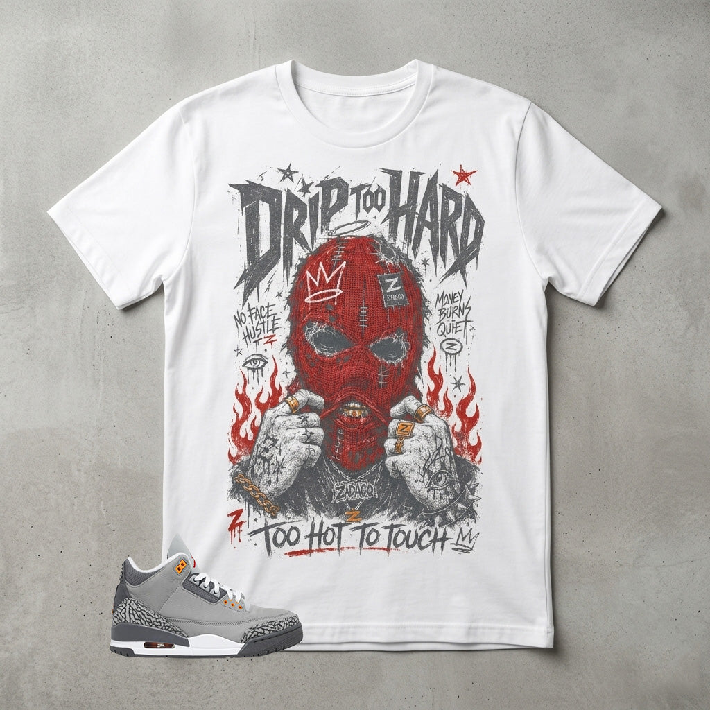 Cool Grey 3s Zadago Shirt Drip To Hard Graphic