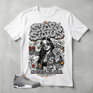 Cool Grey 3s Zadago Shirt No Static All Shine Graphic
