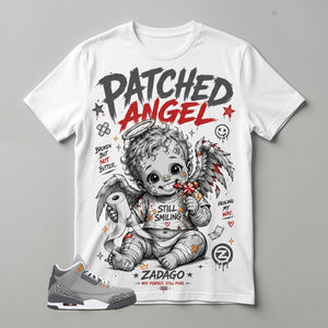 Cool Grey 3s Zadago Shirt Patched Angel Graphic