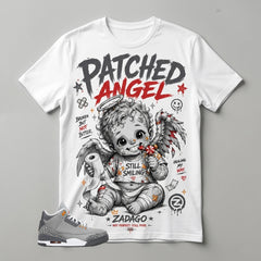 Cool Grey 3s Zadago Shirt Patched Angel Graphic