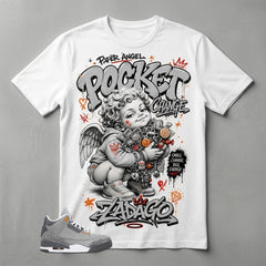 Cool Grey 3s Zadago Shirt Pocket Change Graphic