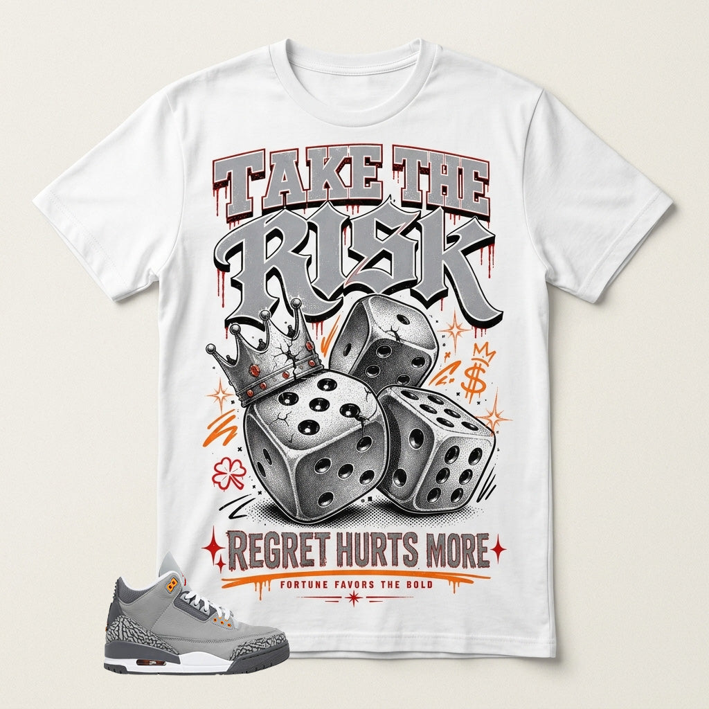 Cool Grey 3s Zadago Shirt Take The Risk Graphic