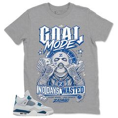 Cream Military Blue 4s Zadago Shirt Goal Mode Graphic