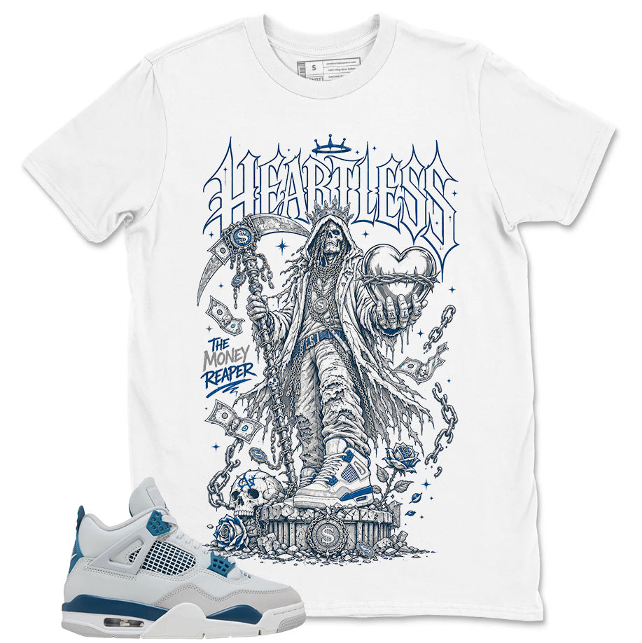 Cream Military Blue 4s Zadago Shirt Heartless Graphic
