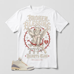 Cream Muslin 3s Zadago Shirt Broken Blessing Graphic