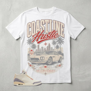 Cream Muslin 3s Zadago Shirt Coastline Hustle Graphic