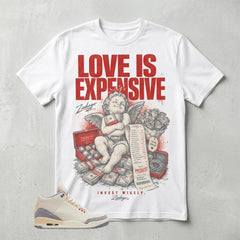 Cream Muslin 3s Zadago Shirt Love Is Expensive Graphic