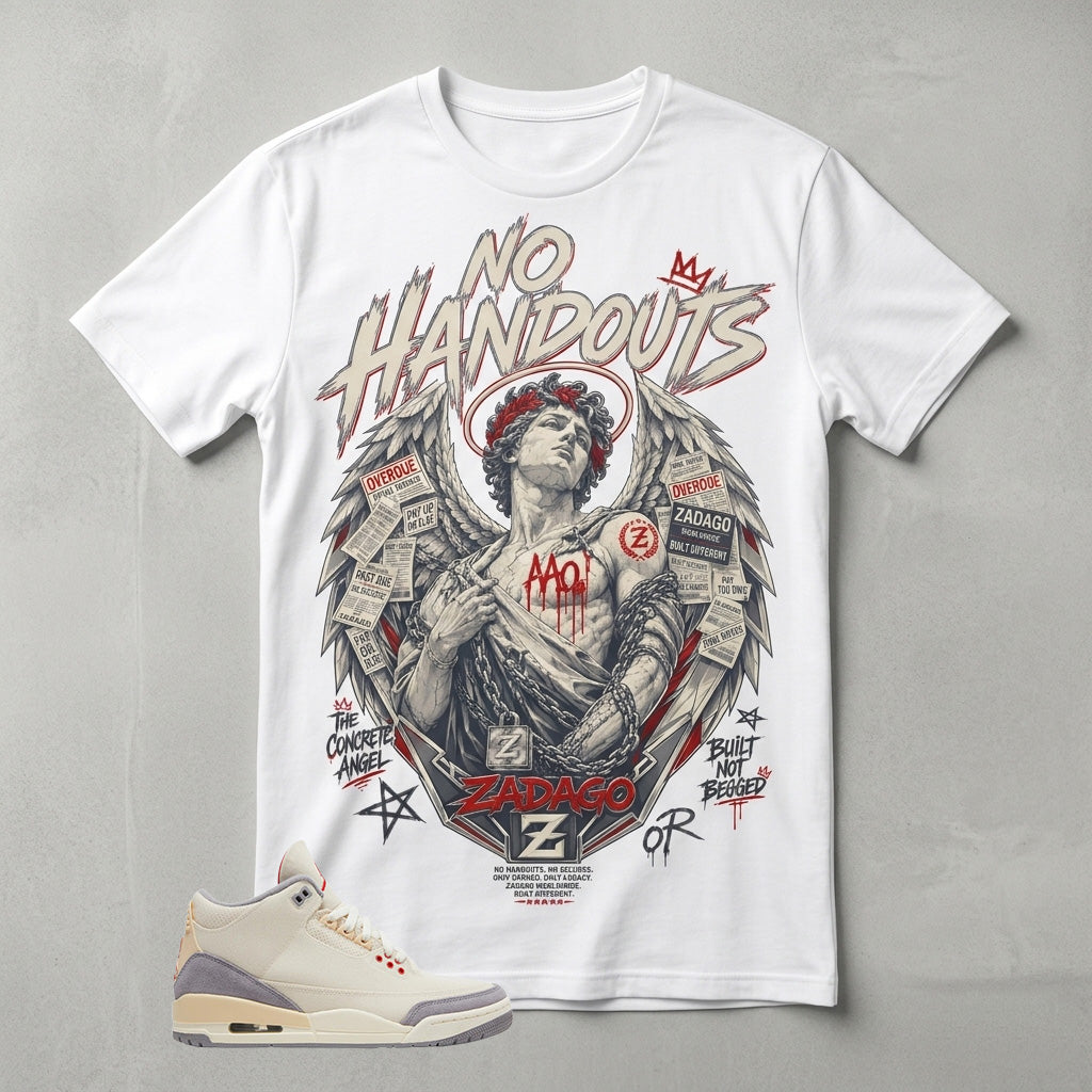 Cream Muslin 3s Zadago Shirt No Handouts Graphic