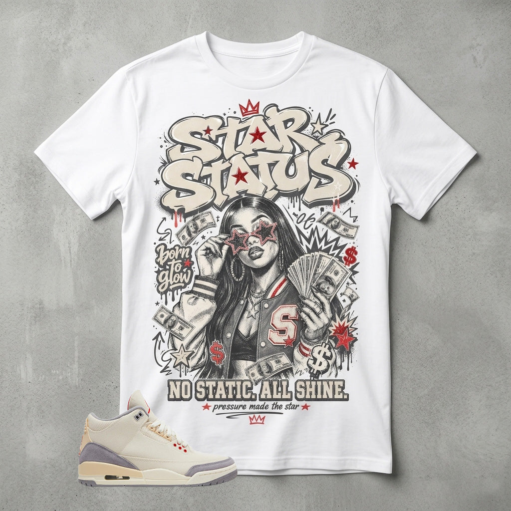 Cream Muslin 3s Zadago Shirt No Static All Shine Graphic
