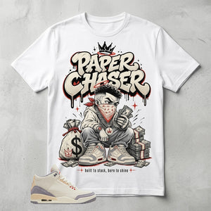 Cream Muslin 3s Zadago Shirt Paper Chaser Graphic