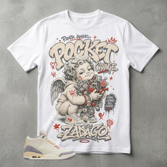 Cream Muslin 3s Zadago Shirt Pocket Change Graphic