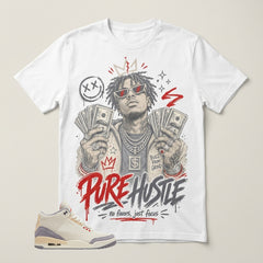 Cream Muslin 3s Zadago Shirt Pure Hustle Graphic